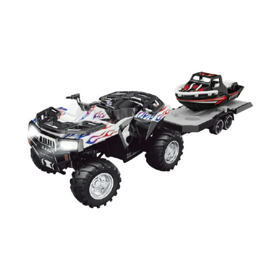 RC Truck, 1:64 Scale Truck With Lights, Remote Control Truck, 2.4GHz Rc Truck, Rechargeable Remote Control Semi Truck With Trailer