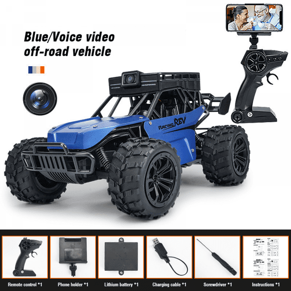RC Truck with 1080P Camera for Adults, Off-road Climbing Car with Remote Control & APP Control for Ages 14+ Birthday Gifts and Outdoor Play(Blue)