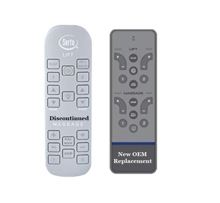 Replacement Remote For Serta Signature Adjustable Beds - RC-WM-E02 Model (New Grey Version) - Sync Instructions Included
