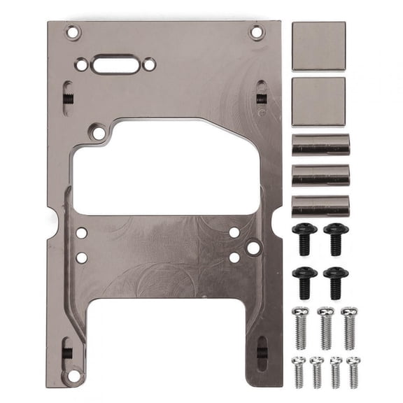 RC metal servo mounts, 1:16 RC Car Metal Steering Engine Servo Fixing Base Mount Bracket for WPL System (Titanium)