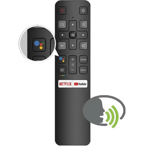 RC802V FNR1 Voice Replacement Remote Control Commander fit for TCL Smart LCD TV 40S330 43S434 50S434 55S434