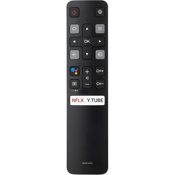 RC802V TCL Remote Control Replacement - Easy Setup with Shortcut Keys - Universal TCL Android 4K UHD Smart TV Remote Replacement (55S434, 50S434, 43S434, 40S334, 40S330, 75S434, 70S430, 55S435)