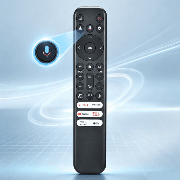 RC813 FMB1 Voice Remote Control, New Original Bluetooth for TC*L Goog*le TV, Replaces FMB3, Fits Android 4K UHD Mini-LED QLED Smart TV (6 Shortcut Buttons: NEIF*LX/Pr*ime Video/You*Tube/Ap*le TV)