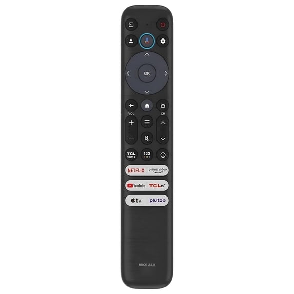 RC813 TCL Remote Control Replacement - Easy Setup, Infrared + Bluetooth, Shortcut Keys - Universal TCL TV Remote Replacement for Google & Android TV (Series QM8, QM7, S5, S4, S3, Q7, Q6, Q5)