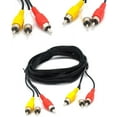thumbnail image 1 of RCA 10FT Audio/Video Composite Cable DVD/VCR/SAT Yellow/White/red connectors 3 Male to 3 Male - 10ft Male to Male, 1 of 3