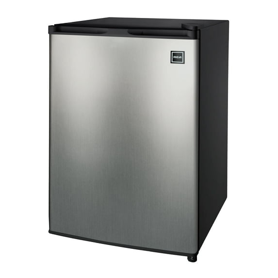 RCA 2.6 Cu Ft Single Door Mini Fridge RFR283, Stainless Steel