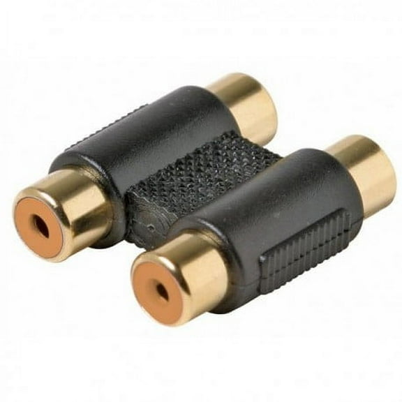 RCA 2 Female to 2 Female Dual In-line Coupler video audio Adapter Gold plated