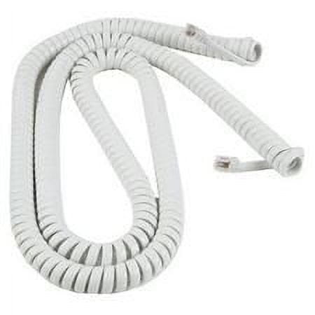 RCA 25 feet Handset Coil Cord, White (TP282W)