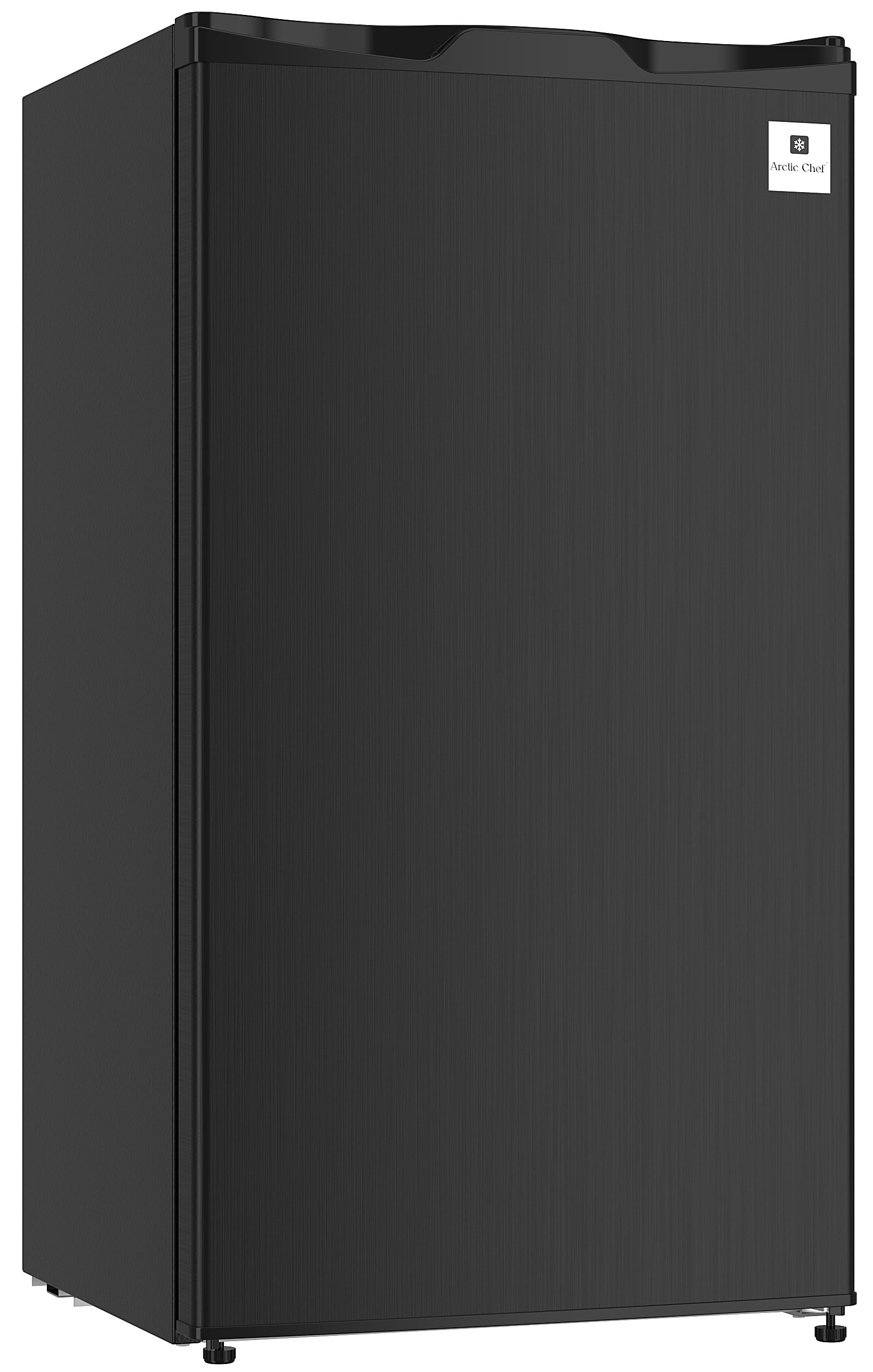 Arctic Chef 3.2 Cu. ft. Mini Fridge, Compact Refrigerator with Chiller Compartment, Black Stainless Steel
