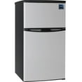 thumbnail image 1 of RCA 3.2 Cu. Ft. Two Door Compact Refrigerator with Freezer RFR834, Stainless Steel, 1 of 5