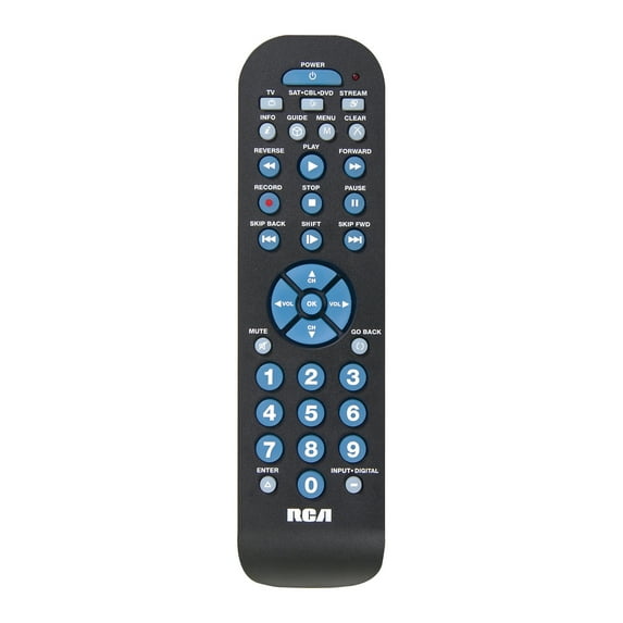 RCA 3 Device Universal Remote - For TV, Satellite TV, DVD Player, VCR, Convertor Box