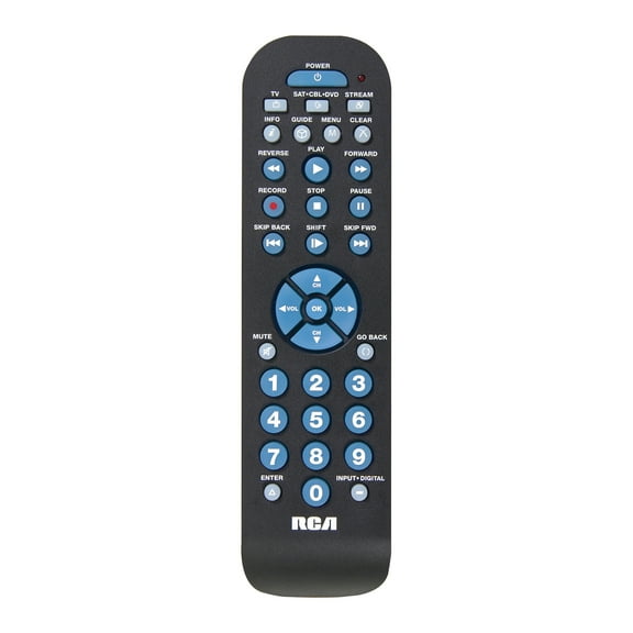 RCA 3 Device Universal Remote - For TV, Satellite TV, DVD Player, VCR, Convertor Box