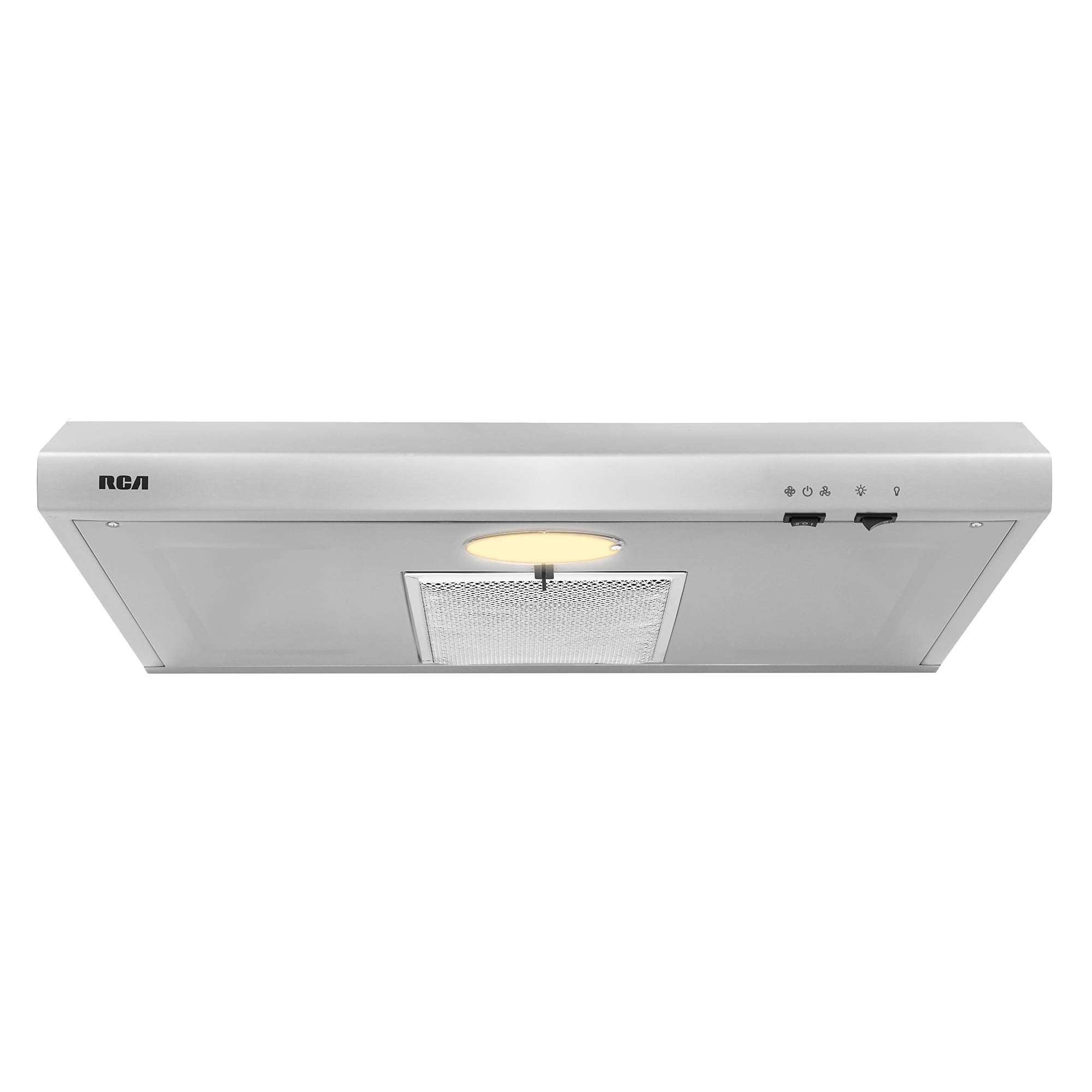 RCA 30 in. Century Collection Ductless 160 CFM Under Cabinet Range Hood, Reusable Filter, Light, Stainless Steel