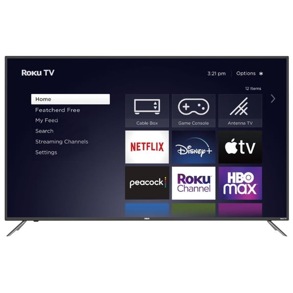 RCA 32" Class HD 720P Roku Smart LED Television, RTR3260-W, Black (New)