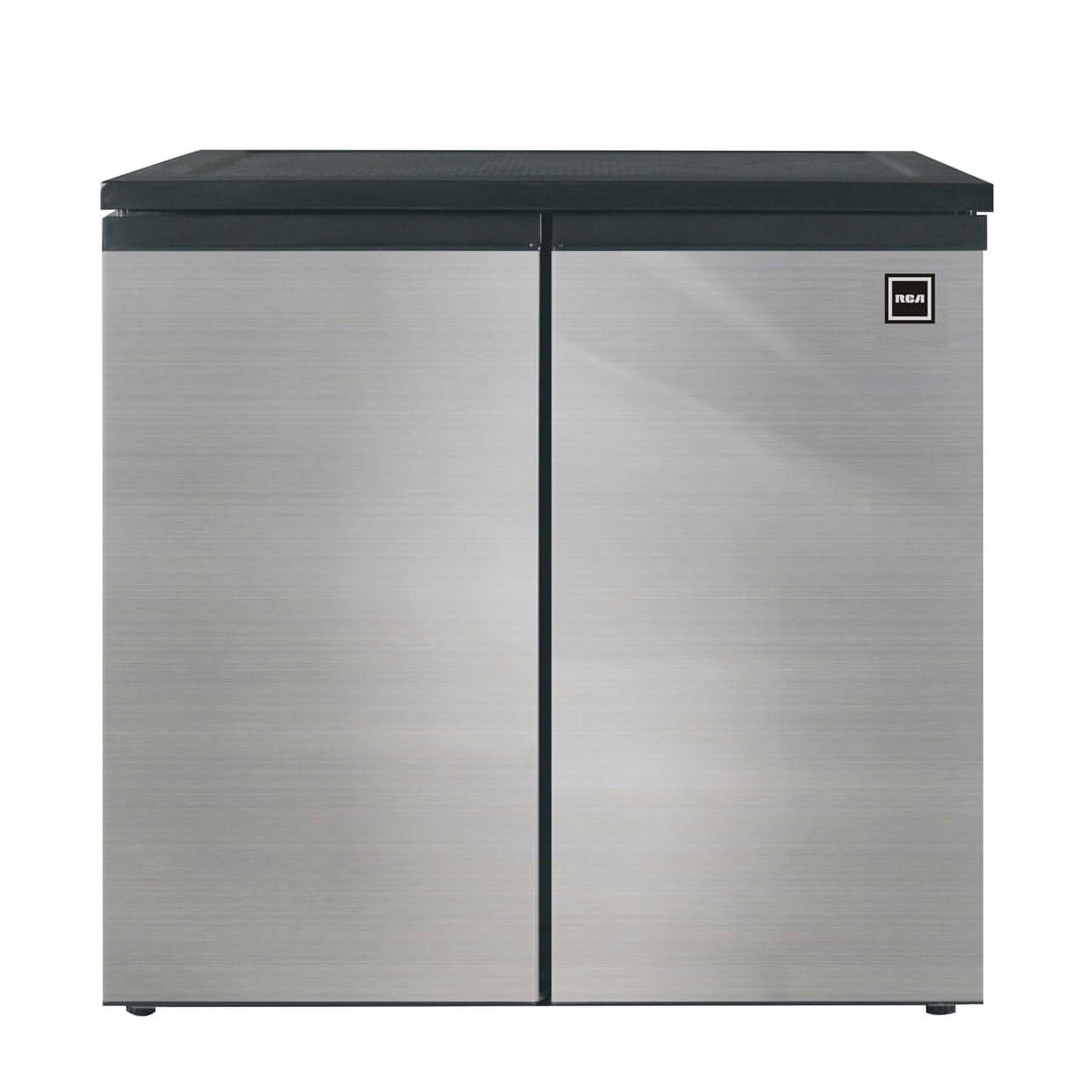 RCA 5.5 Cu. ft. Side by Side 2 Door Refrigerator/Freezer RFR551, Stainless Steel - image 1 of 5