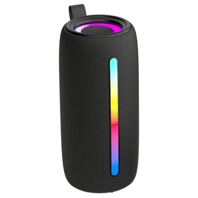 RCA 5-Watt FLEX-4 Mini Bazooka Portable Bluetooth Flame Party Speaker with TWS, Sound FX, USB/microSD Card/Aux, FM, up to 6 Hours Play Time , Black