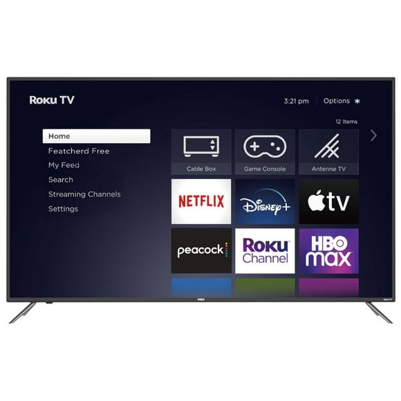 RCA 50" Class 4K Ultra HD (2160P) HDR Roku Smart LED Television, RTRU5027-W, Black