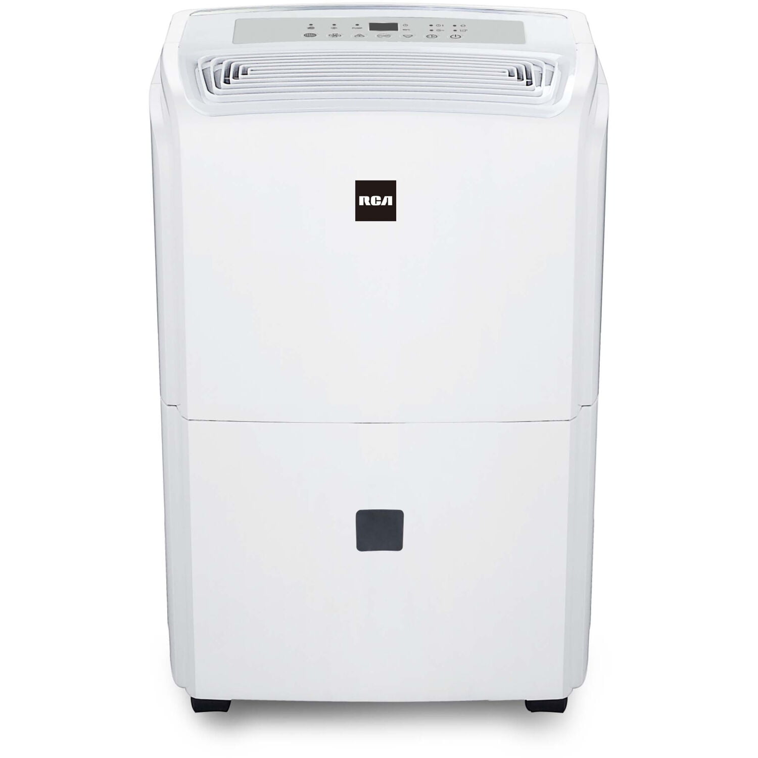 White 50-Pint Portable Dehumidifier with Built-in Pump
