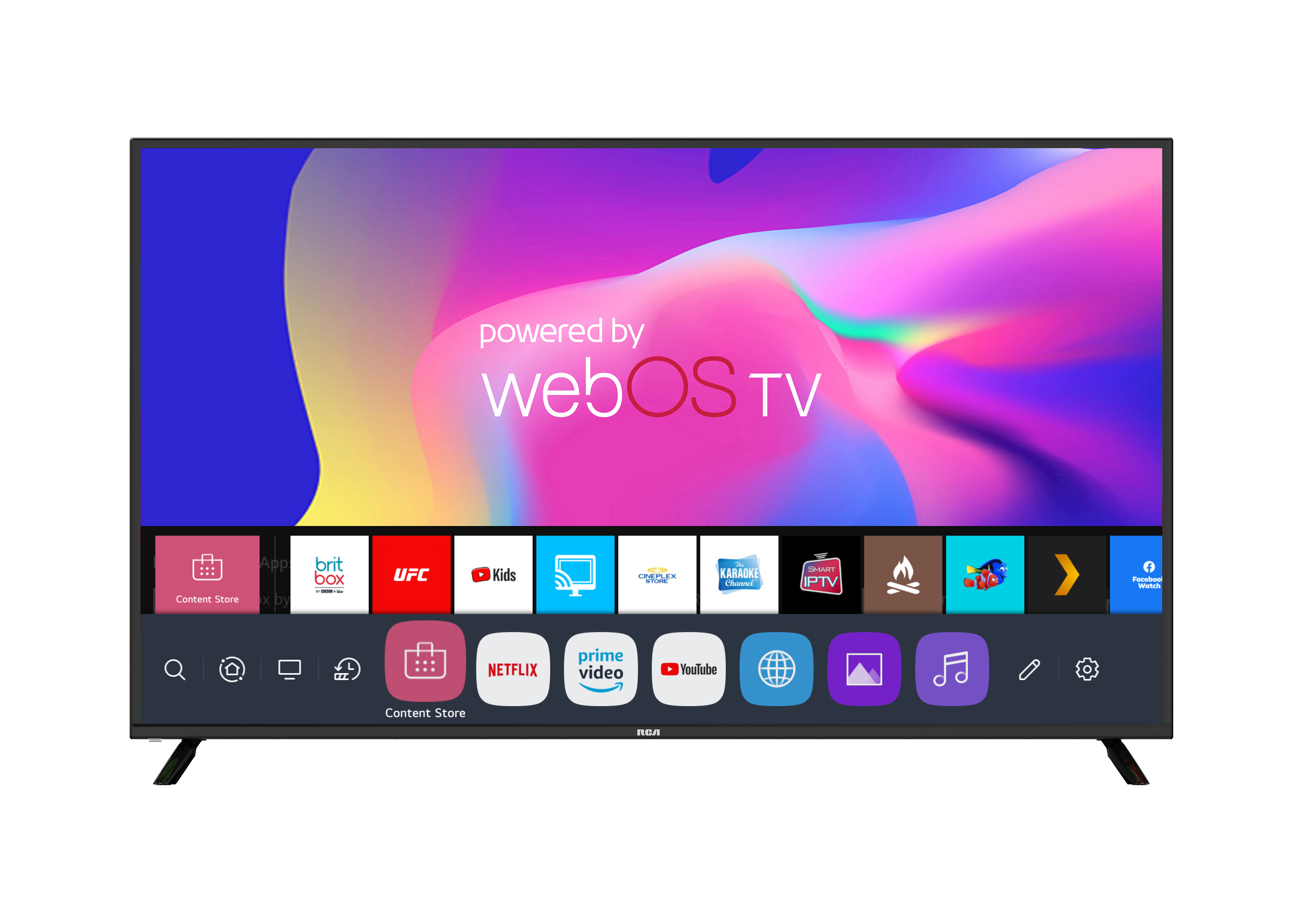RCA 70 inch 4K 2160P UHD HDR10 Smart Television with WebOS,   RWOSU7049, Black - image 1 of 14