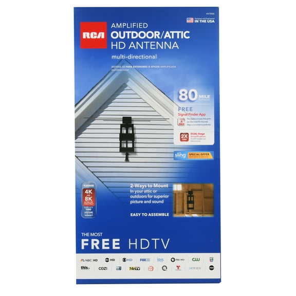 RCA ANT850 Amplified Outdoor/Attic HDTV Multi-Directional Antenna