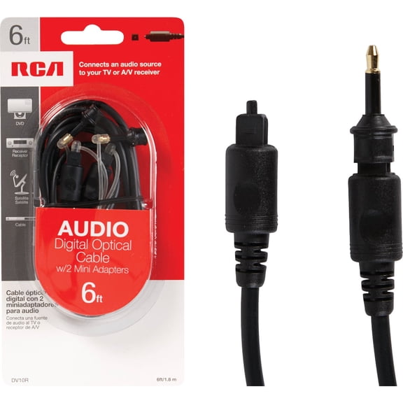 RCA Audio Digital Optical Cable - Pack of 4