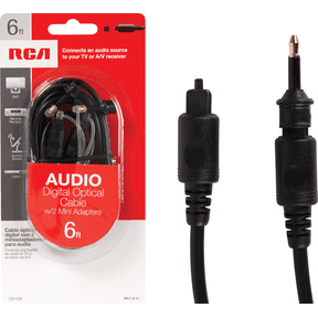 RCA Audio Digital Optical Cable - Single Pack Indoor & Outdoor Use, NEC-Compliant