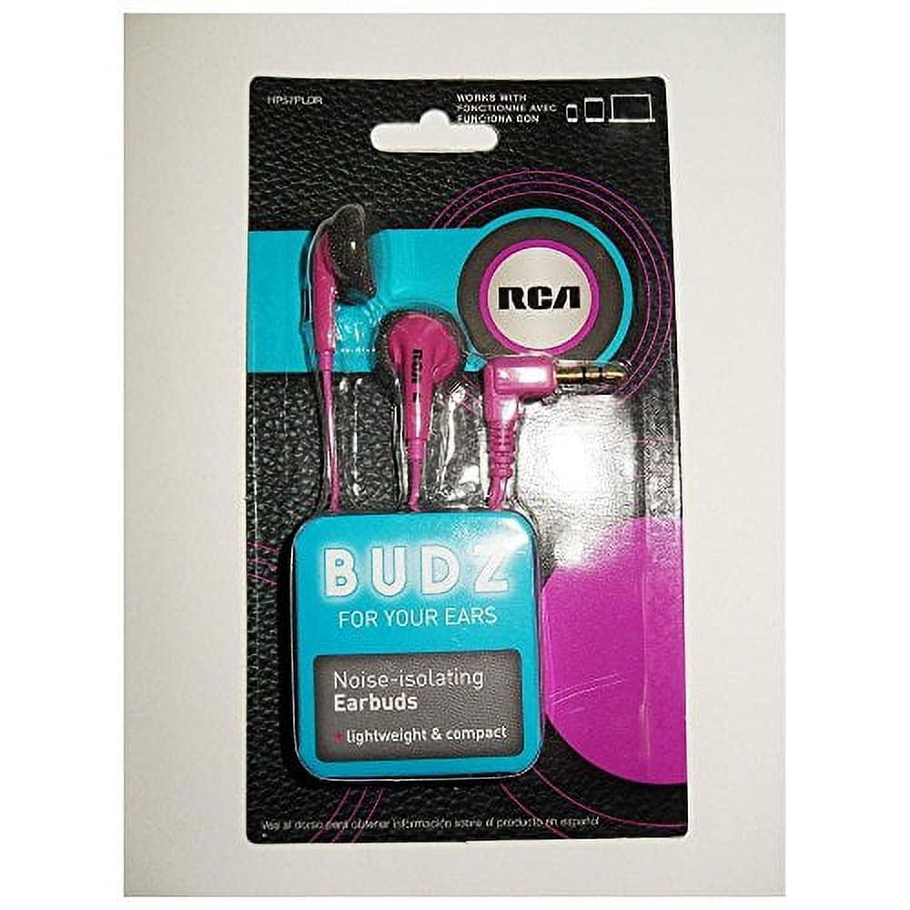 RCA BUDZ HP57PLDR Noise-isolating Earbuds, Pink - Walmart.com