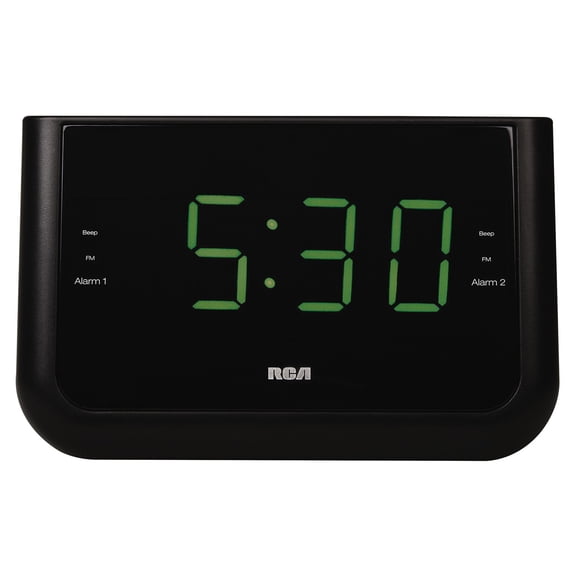 RCA Black USB Clock Radio Digital Plug-In