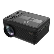 RCA Bluetooth 480p LCD Compact Projector with Built-in DVD Player, 100-In. Foldup Screen, and Remote (Black), RPJ241-COMBO-BLACK-V