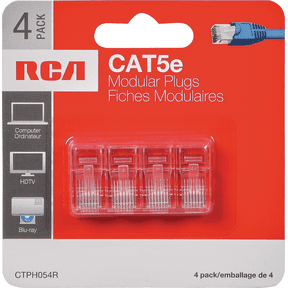 RCA CAT-5E Modular Plug Connector - Pack of 2 Residential Use, Standard Application