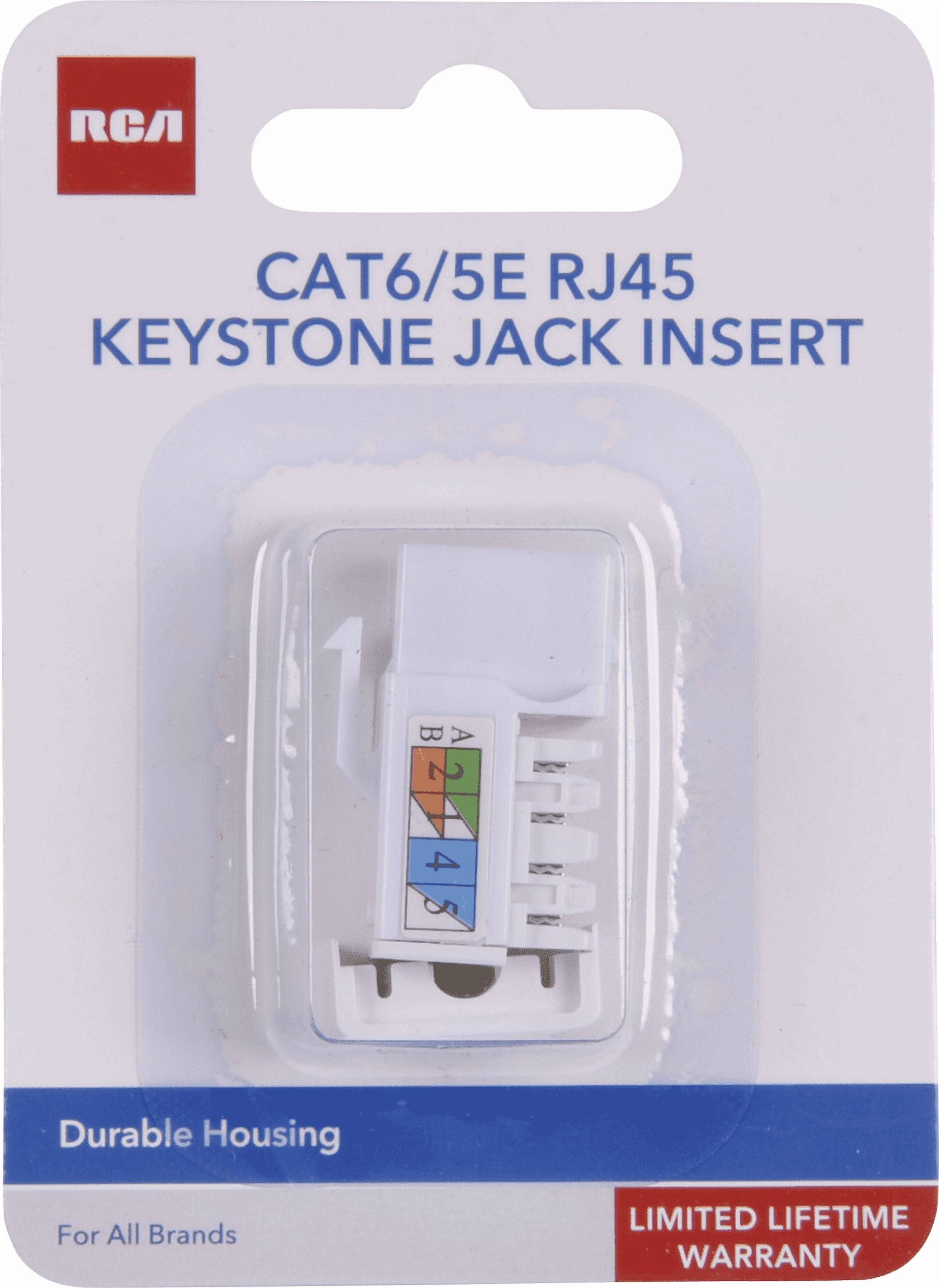 RCA CAT6/5E Cat-5 Connector - Pack of 2 — Residential Use, Standard ...