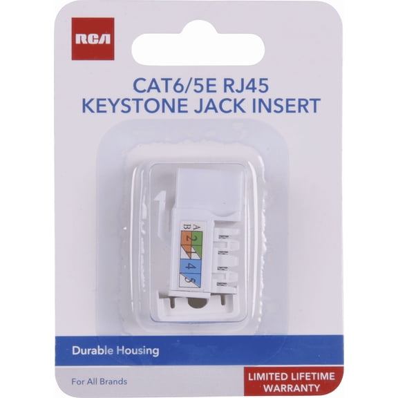 RCA CAT6/5E Cat-5 Connector - Pack of 4  Residential Use, Standard Application