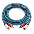 RCA Cable 15ft 2RCA Male to 2RCA Male Stereo Audio Cable NylonBraided