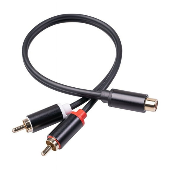 RCA Cable 2 RCA Male to 1 RCA Female Adapter Audio Cable Aux Cable