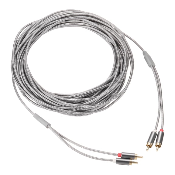 RCA Cable 49ft, 2 RCA to 2 RCA Stereo Audio Subwoofer Cable Cord