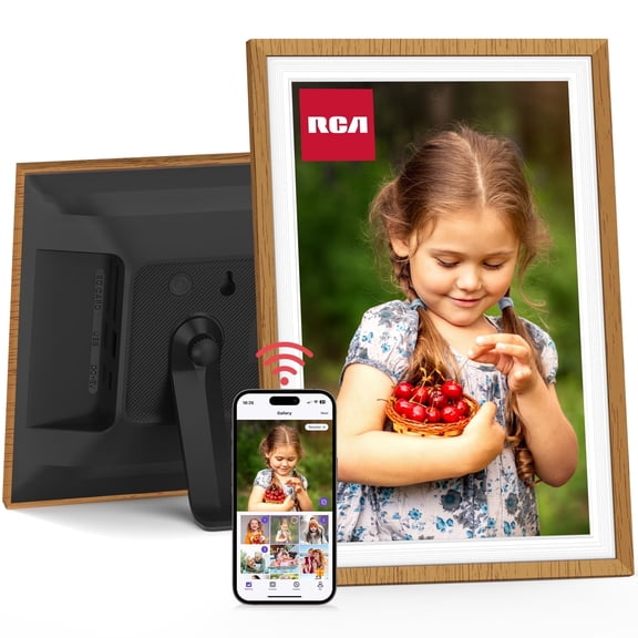 RCA Digital Photo Frame 10.1 inch WiFi Uhale Picture Frames for Photos & Videos with 32GB Memory, 1080P HD IPS Touch Screen, Support Auto Rotate, Wall Mounted, Instant Share Anytime