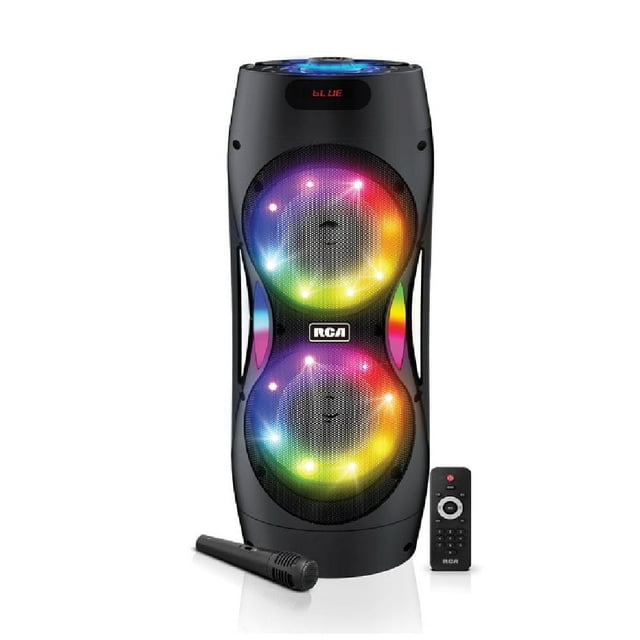 RCA Disco 206 RGB Wireless Party Speaker, LED Light, Dual 6,5" Woofer