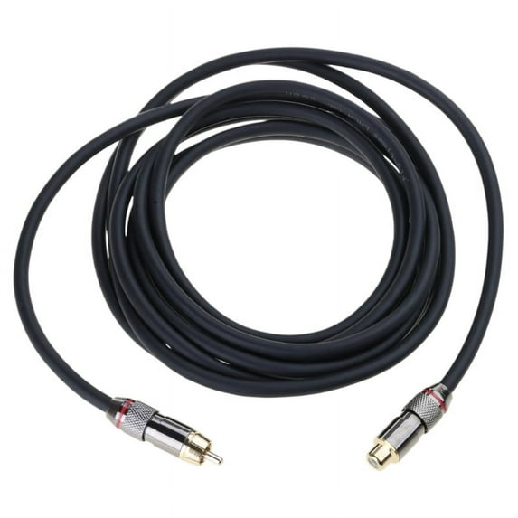 RCA Extension Cable High Durability Hybrid Audio Cord for Subwoofer Amplifier HiFi Systems with Gold Plated Connectors