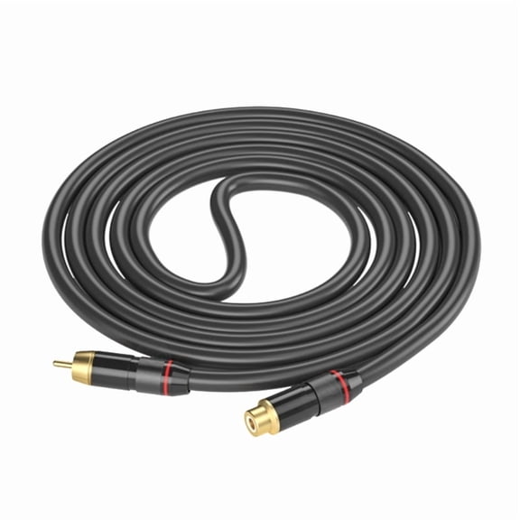 RCA Extension Cable High Durability Hybrid Audio Cord for Subwoofer Amplifier HiFi Systems with Gold Plated Connectors