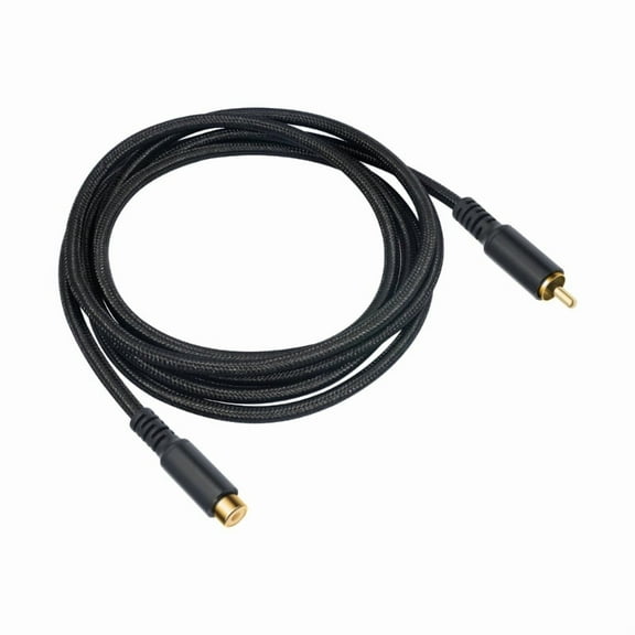 RCA Extension Cable for Subwoofer/Audio, RCA Male to Female Audio Cable with Gold Plated Connectors for Analog System