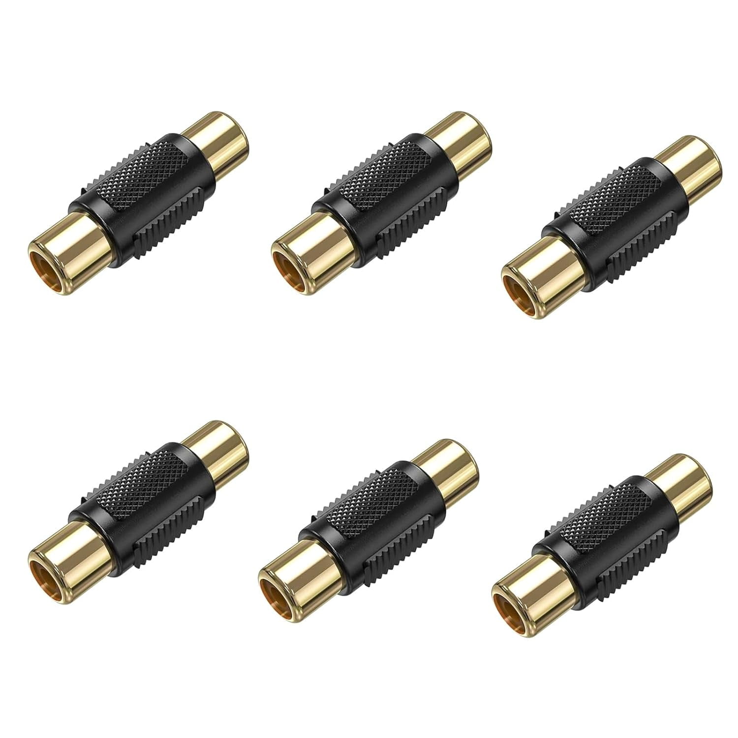 RCA Female to Female Coupler & Adapter, RCA Splitter & Connector, Gold ...