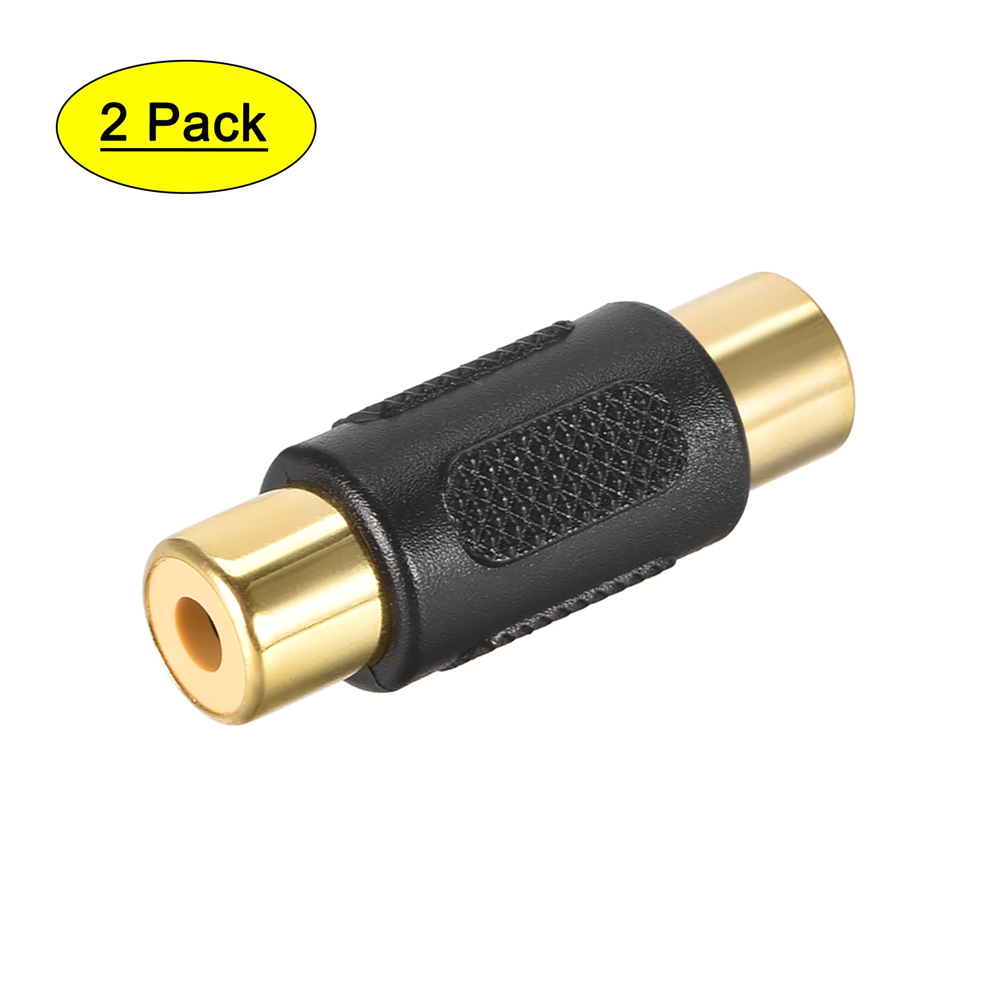 RCA Female to Female Connector Audio Video Cable Adapter Coupler Black ...
