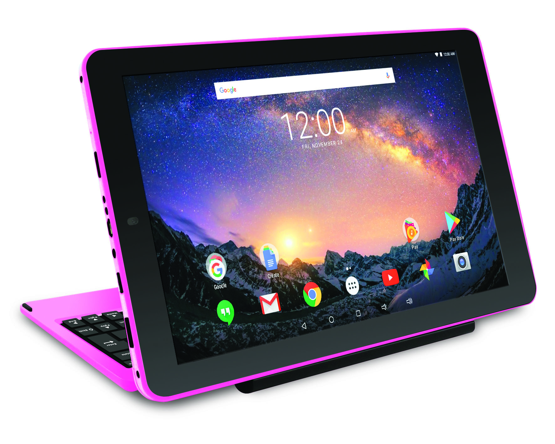 RCA Galileo Pro 11.5" 32GB 2-in-1 Tablet with Keyboard Case Android OS, Pink (Google Classroom Ready) - image 1 of 4