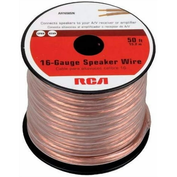 RCA H20SPZX 16 Gauge 20 ft. High Performance Speaker Wire - White