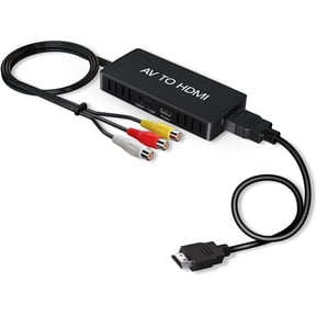 CAYMULLER RCA to HDMI Converter,  1080P Mini AV Composite to HDMI Adapter, Support PAL/NTSC for PC, Laptop, TV, WII, PS1, PS2, PS3, STB, VHS, VCR, Blue-Ray DVD Players