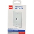 thumbnail image 1 of RCA Keystone 1-Port White Modular Wall Plate TPHKP1EV, 1 of 1