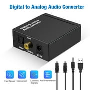 RCA L/R Audio Switching Optical Coaxial Toslink Digital to Analog Audio Converter Adapter