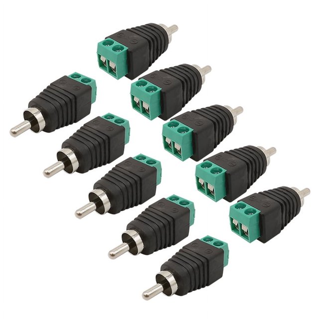 RCA Male Plug & RCA Female Jack Terminal Block Adapter RCA AV Terminal