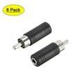 thumbnail image 1 of RCA Male to 3.5mm Female Connector Stereo Audio Video Adapter Converter Black 8Pcs, 1 of 5