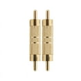 thumbnail image 1 of Professional RCA Male to Male RCA Coupler Adapter Converter Connector Gold Plated (2 Pack), 1 of 5